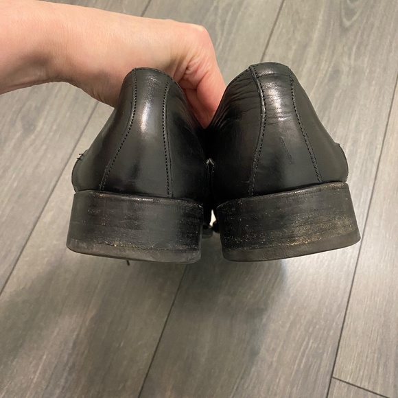 Canali Black Leather Men's Oxfords - Picture 6 of 16